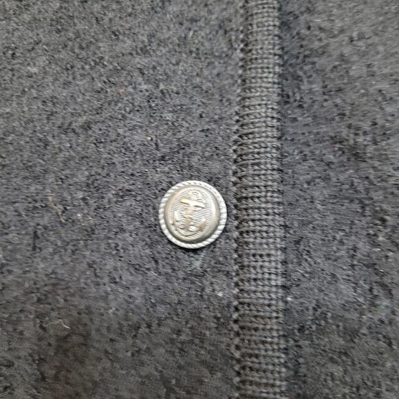 Vintage Tally-Ho thick knit black wool button front sweater cardigan jacket - Picture 7 of 7